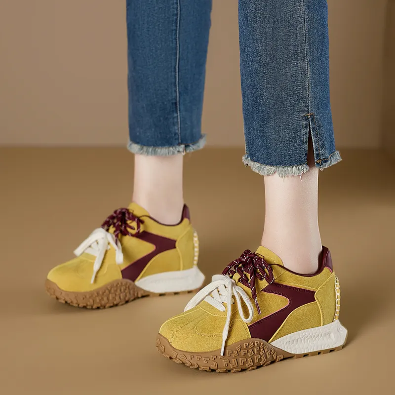 D FUSE SCANDINAVIA Low Top Casual Shoes Women's Yellow-2