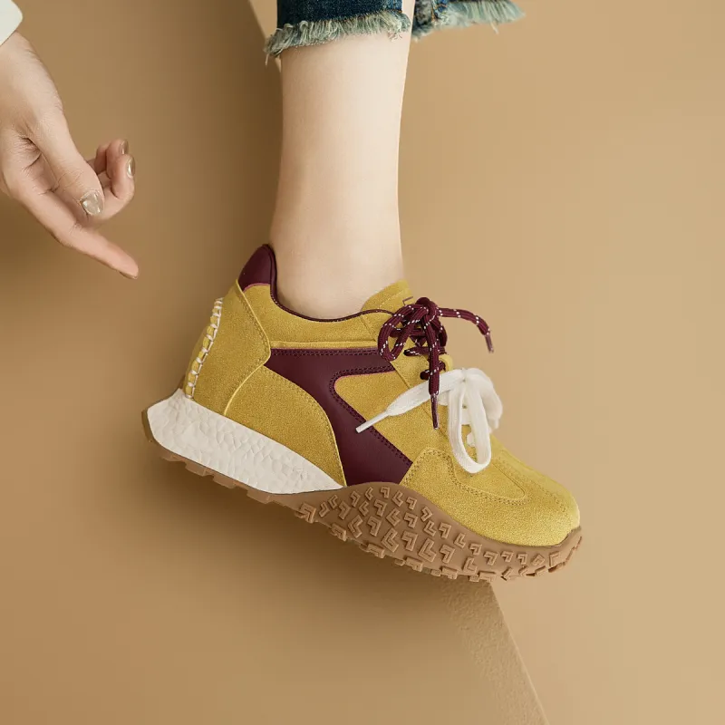 D FUSE SCANDINAVIA Low Top Casual Shoes Women's Yellow-4