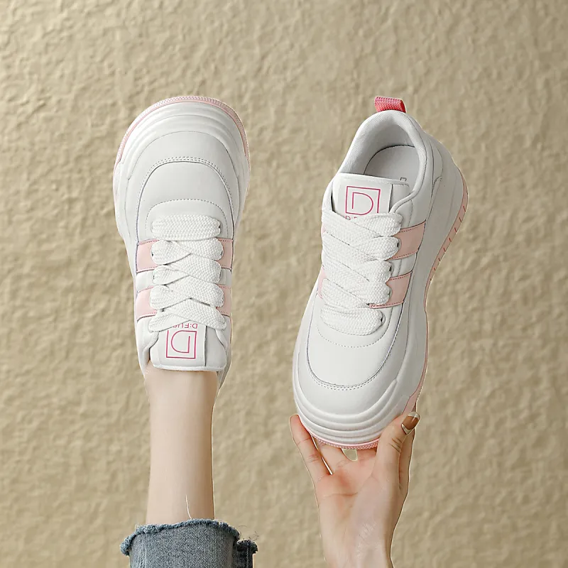 D FUSE SCANDINAVIA Skateboard Shoes Women's Low Top Beige/Pink-8