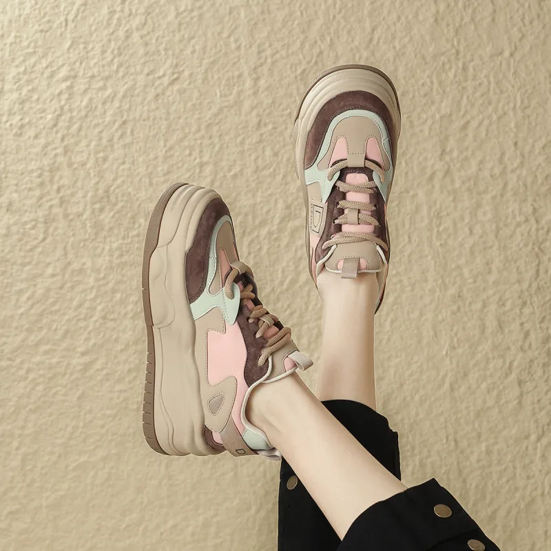 D:FUSE SCANDINAVIA Wear-Resistant Lightweight Height Increasing Low-Top Stylish Skateboarding Shoes Women's-12