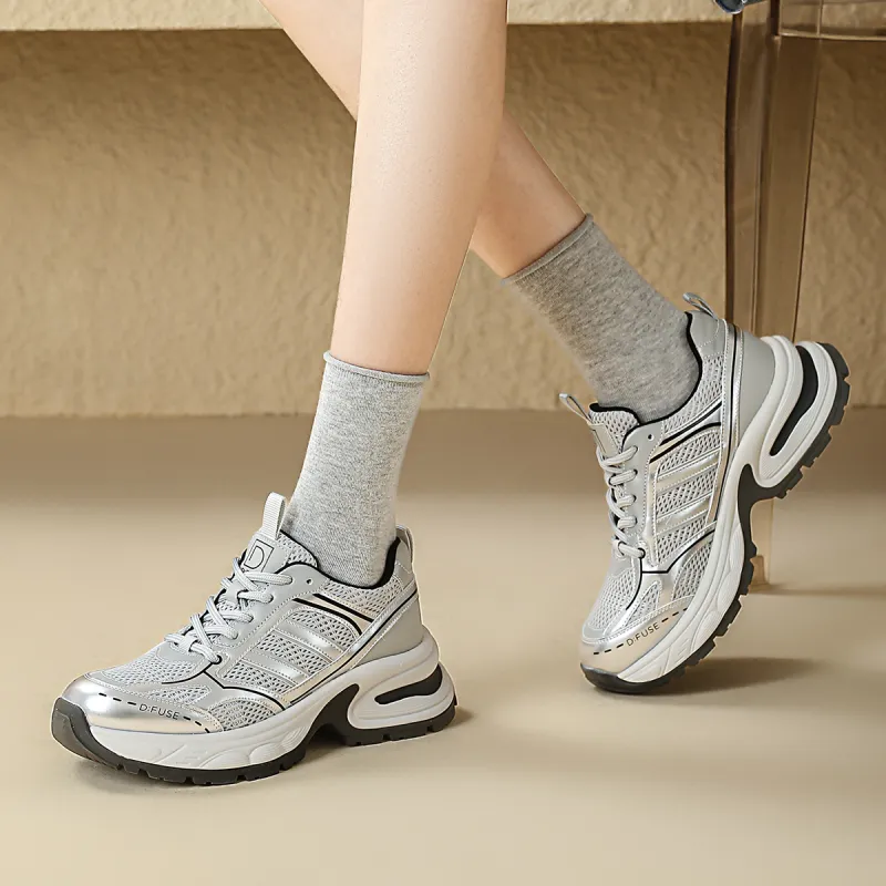 D FUSE SCANDINAVIA Cushioning, Slip Resistant, And Abrasion Resistant Low Top Chunky Sneakers Women's-1