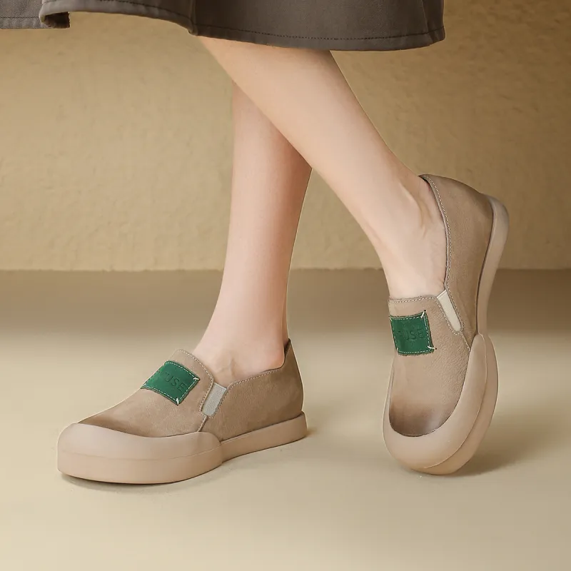 D FUSE SCANDINAVIA Small Leather Shoes Flat Slip on Fashion Women's Shoes Women's Casual Shoes Women's-2