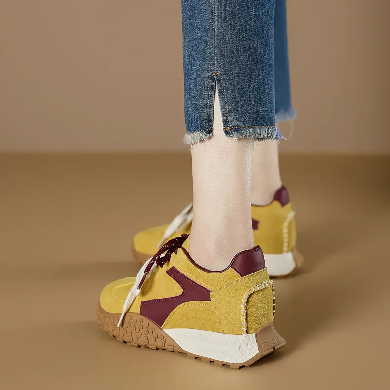 D FUSE SCANDINAVIA Low Top Casual Shoes Women's Yellow-3