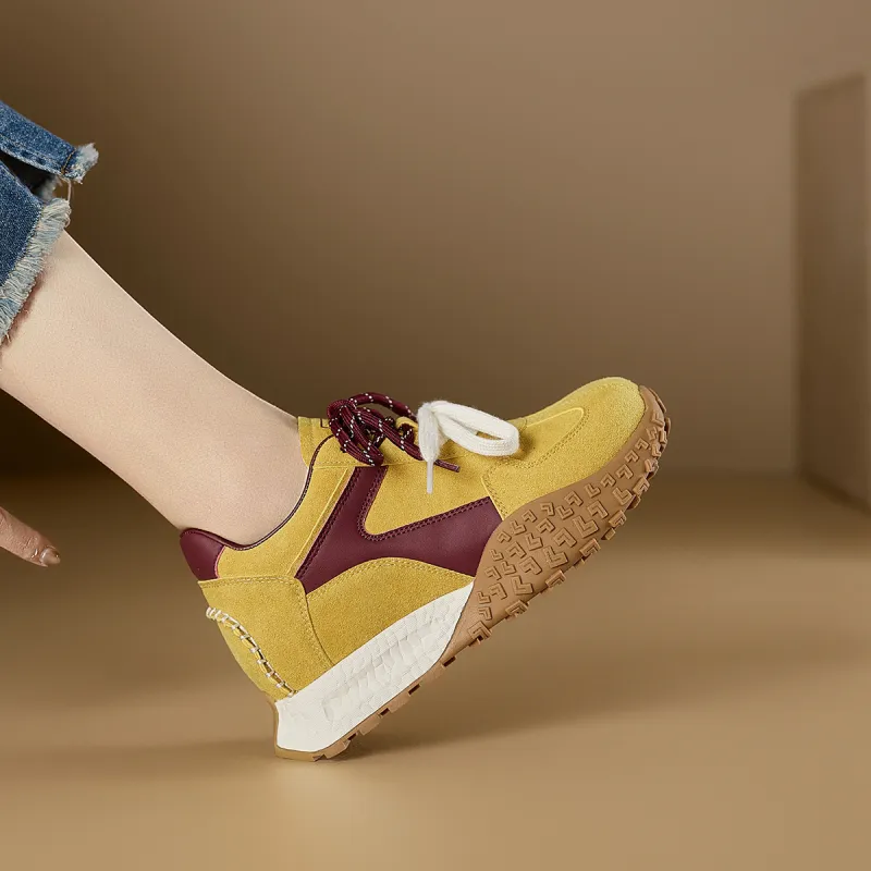 D FUSE SCANDINAVIA Low Top Casual Shoes Women's Yellow-5
