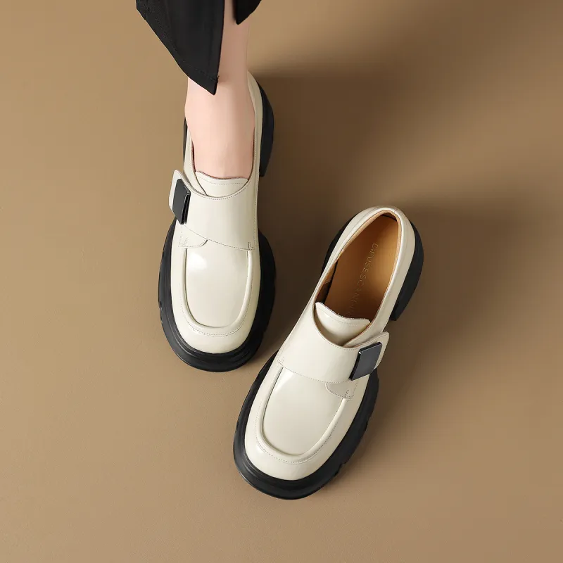 D FUSE SCANDINAVIA Small Leather Slip on Fashion Unlined Shoes For Women's Loafers Women's-6