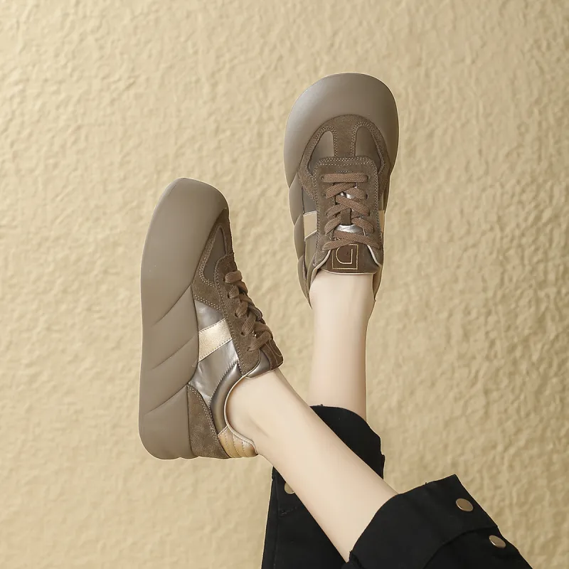 D FUSE SCANDINAVIA Skateboard Shoes Women's Low Top Brown-9