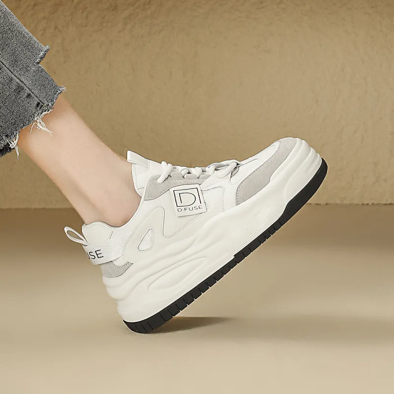D:FUSE SCANDINAVIA Wear-Resistant Lightweight Height Increasing Low-Top Stylish Skateboarding Shoes Women's-2