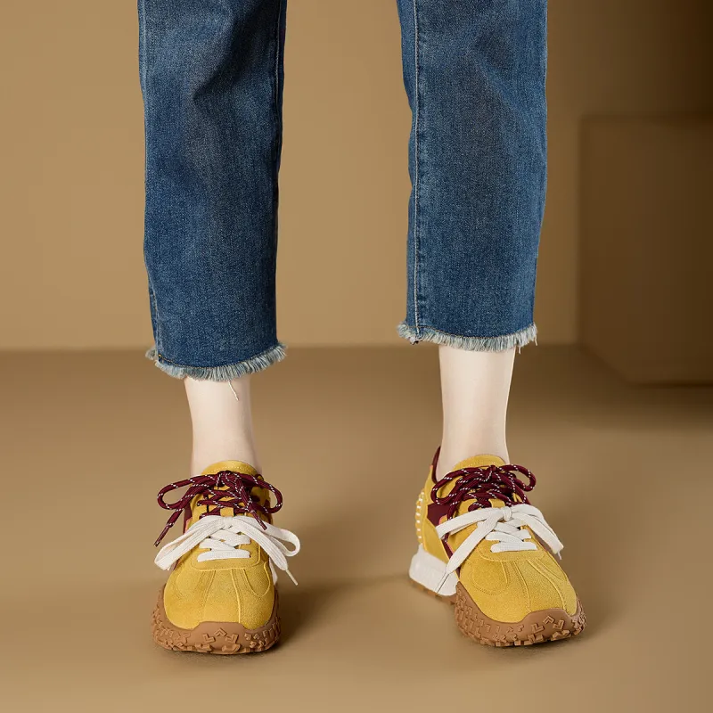 D FUSE SCANDINAVIA Low Top Casual Shoes Women's Yellow-6