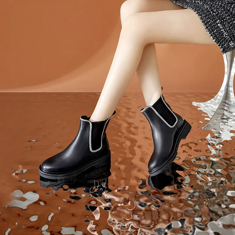 D FUSE SCANDINAVIA Crew Chelsea Boots 3.8cm Women's-6