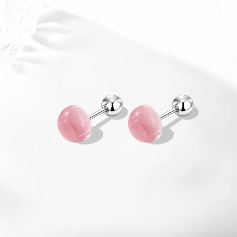 Shiban Titanium Steel Stud Earrings Women's-3