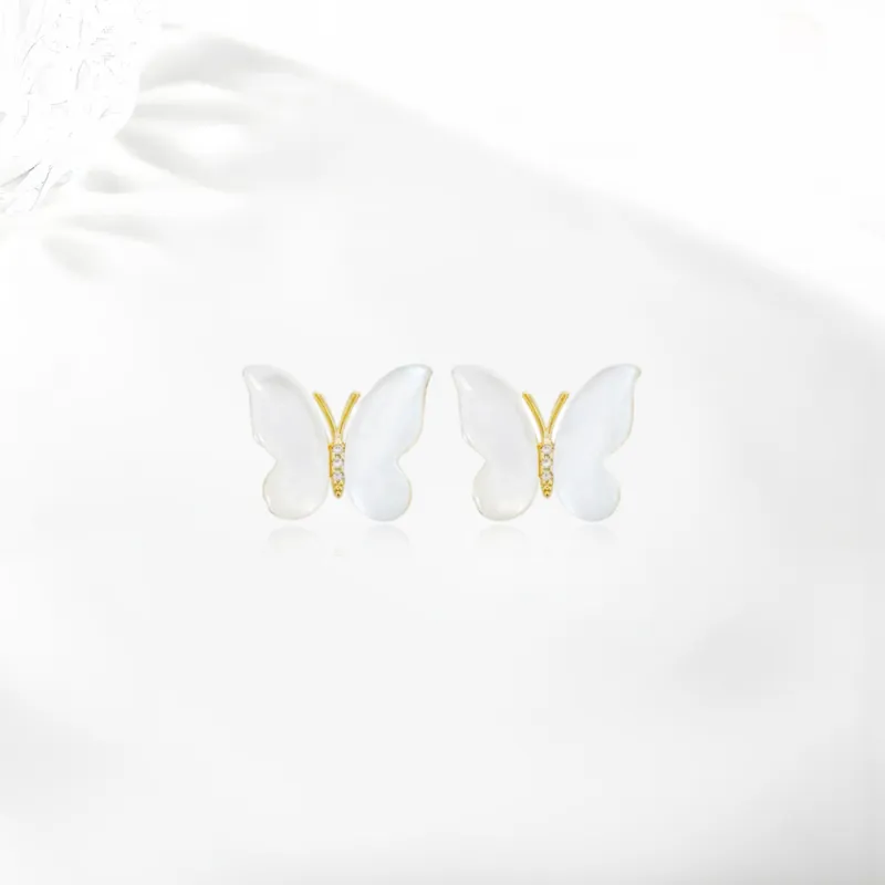 Shiban Alloy/925 Silver Needle Stud Earrings Unisex-2