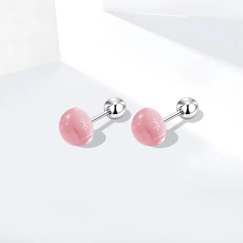 Shiban Titanium Steel Stud Earrings Women's-2