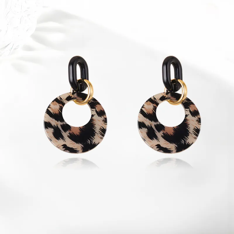 Shiban Alloy/Acrylic Earrings Women's-1