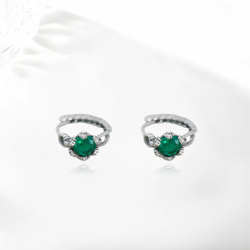 Shiban Copper Zircon Earrings Women's-2