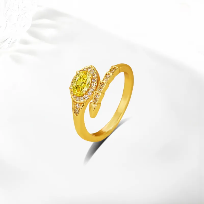 Shiban Alloy Zircon Rings Unisex-2