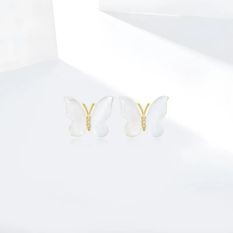 Shiban Alloy/925 Silver Needle Stud Earrings Unisex-1