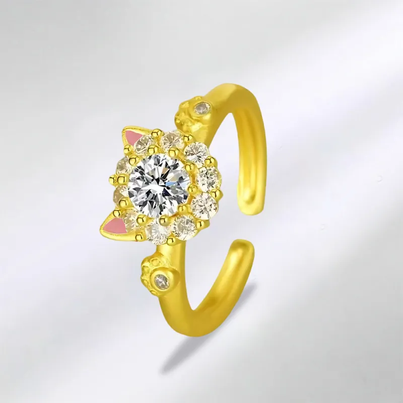 Shiban Alloy Zircon Rings Unisex-1