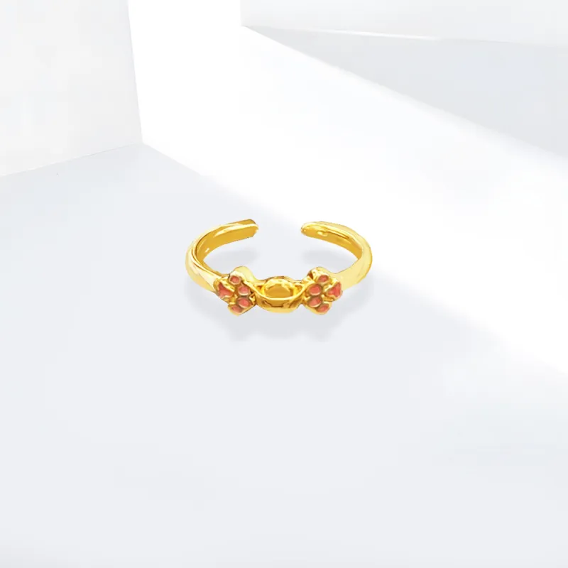 Shiban Alloy/Drip Glaze Rings Unisex-1