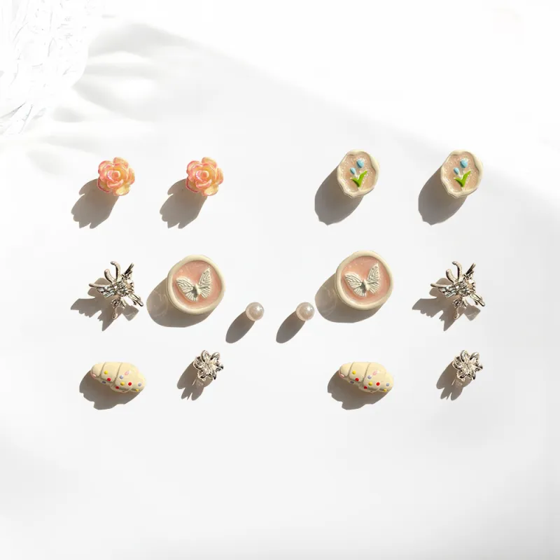 Shiban Alloy Stud Earrings Women's-2