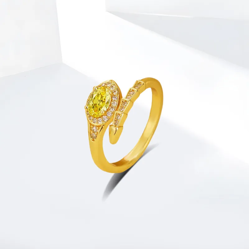 Shiban Alloy Zircon Rings Unisex-1