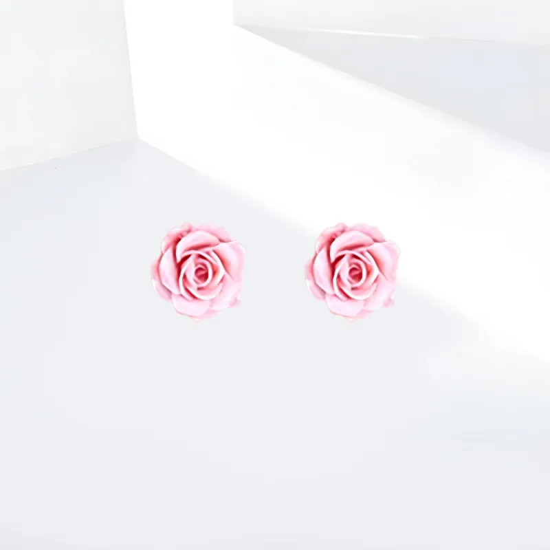 Shiban Acrylic Stud Earrings Women's-3
