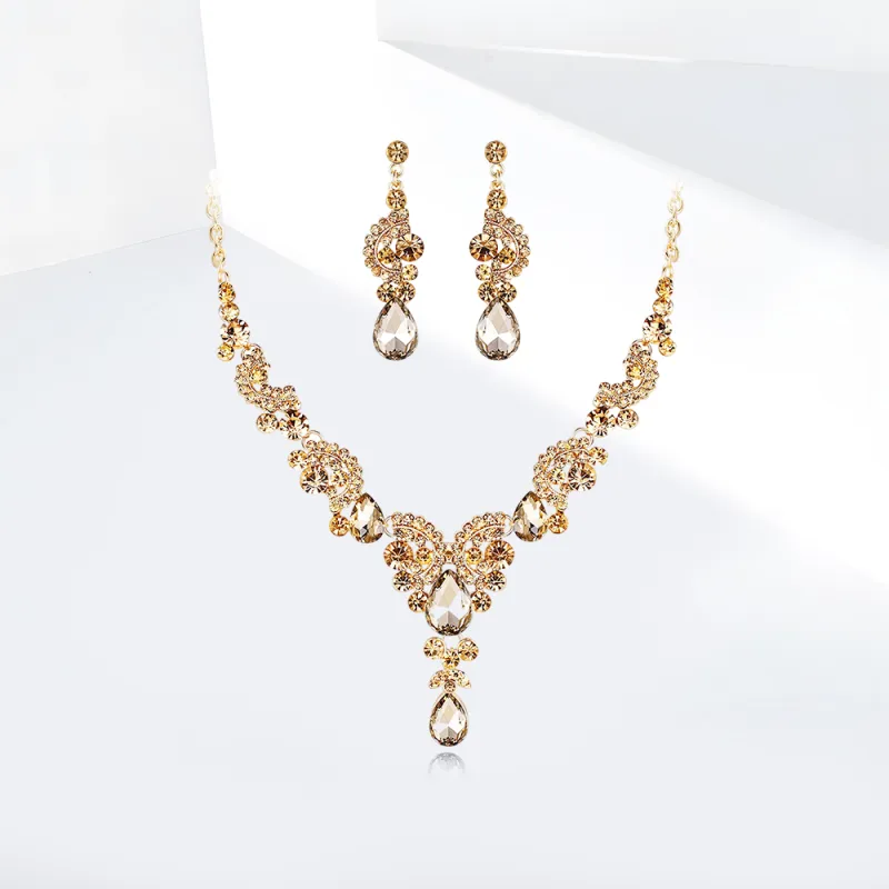 Shiban Alloy/Rhinestone Necklaces Unisex-1
