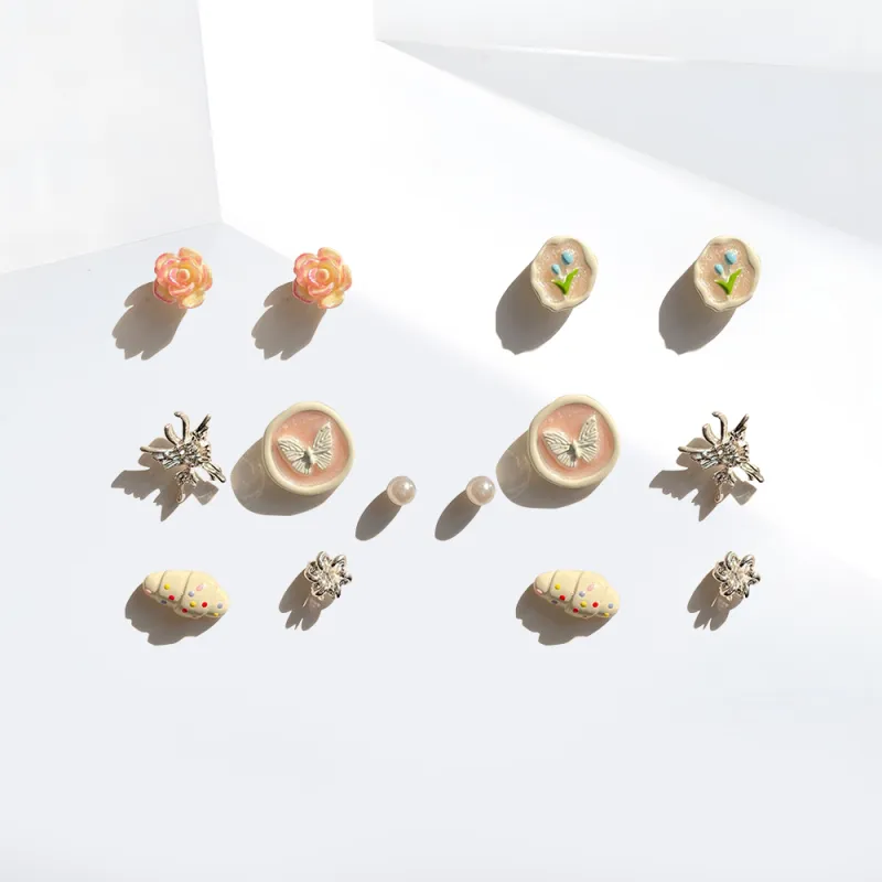Shiban Alloy Stud Earrings Women's-1