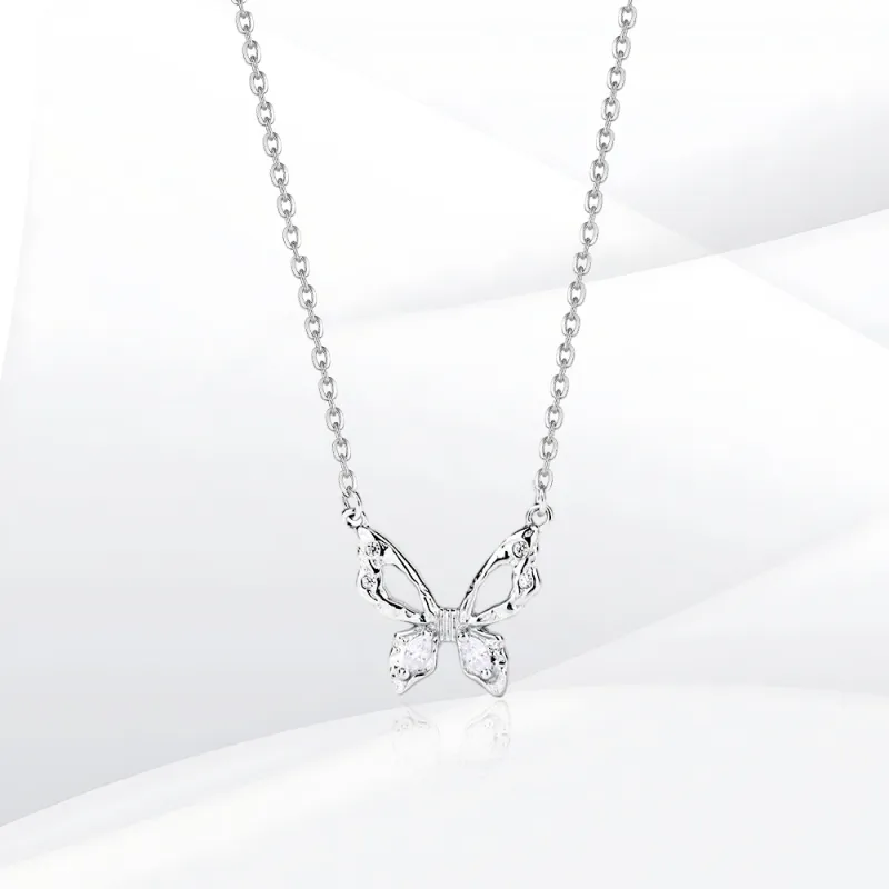 Shiban S999 Silver Zircon Necklaces Women's-2