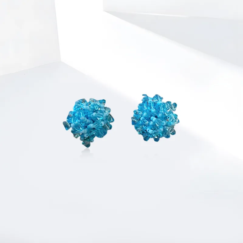 Shiban Black Gold Stud Earrings Women's-1