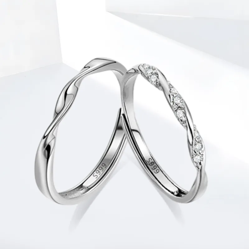 Shiban S999 Fine Silver Rings Unisex-2