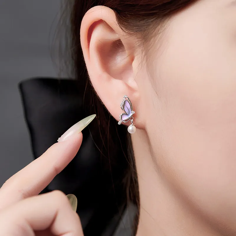 WINY 925 Silver, Synthetic Cubic Zirconia Stud Earrings Women's-3