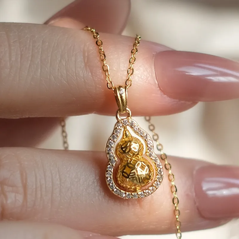 WINY 925 Sterling Silver Necklaces Women's Gold-2