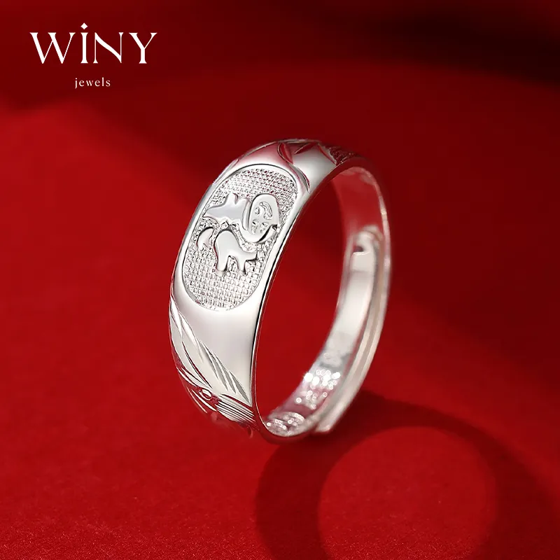 WINY 999 Fine Silver Rings Unisex-1