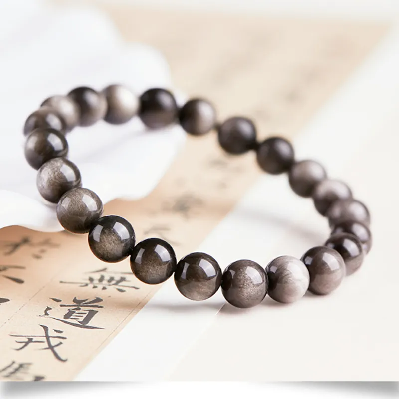 WINY Obsidian Jade Bracelets Unisex-2