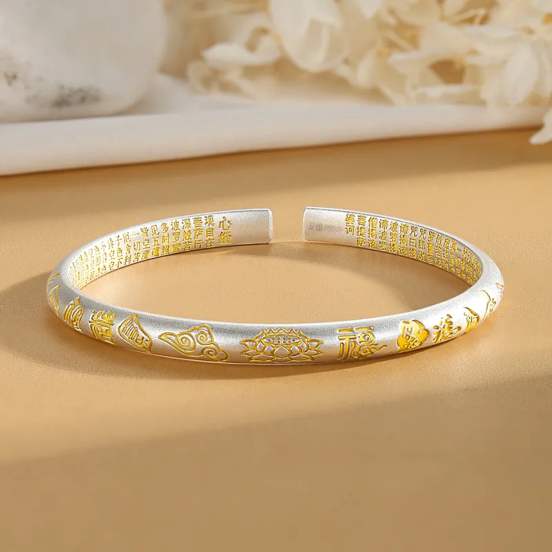 WINY 999 Fine Silver Sterling Silver Bracelets Women's Silver-2