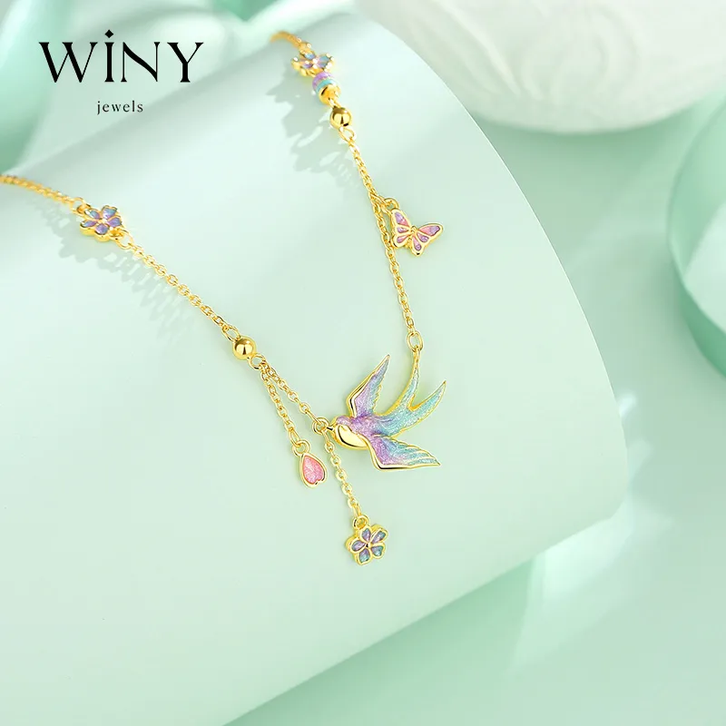 WINY 925 Sterling Silver Necklaces Women's-4