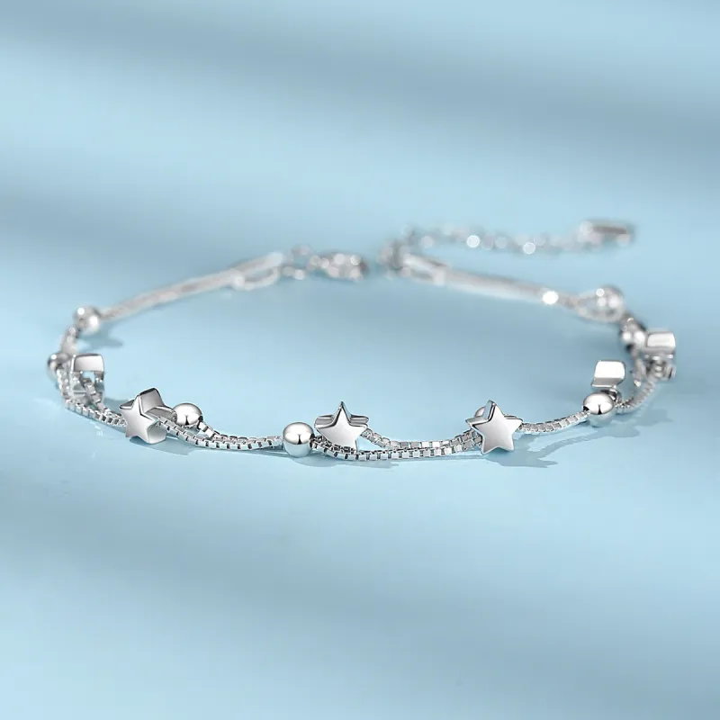 WINY 925 Sterling Silver Bracelets Women's Silver-2