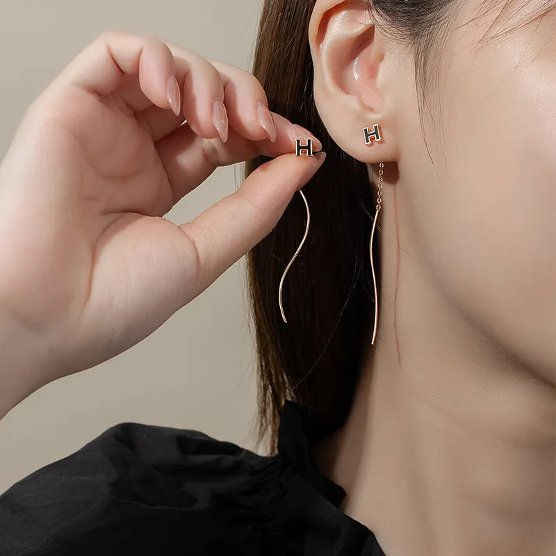 WINY S925 Silver Drop Earrings Women's-1