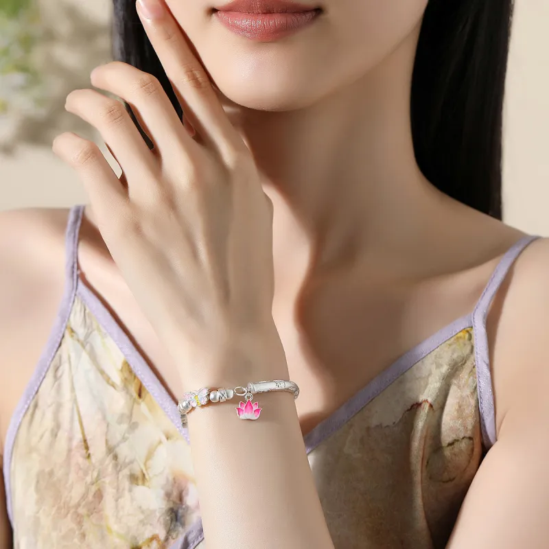 WINY 999 Fine Silver Bangles Women's-4