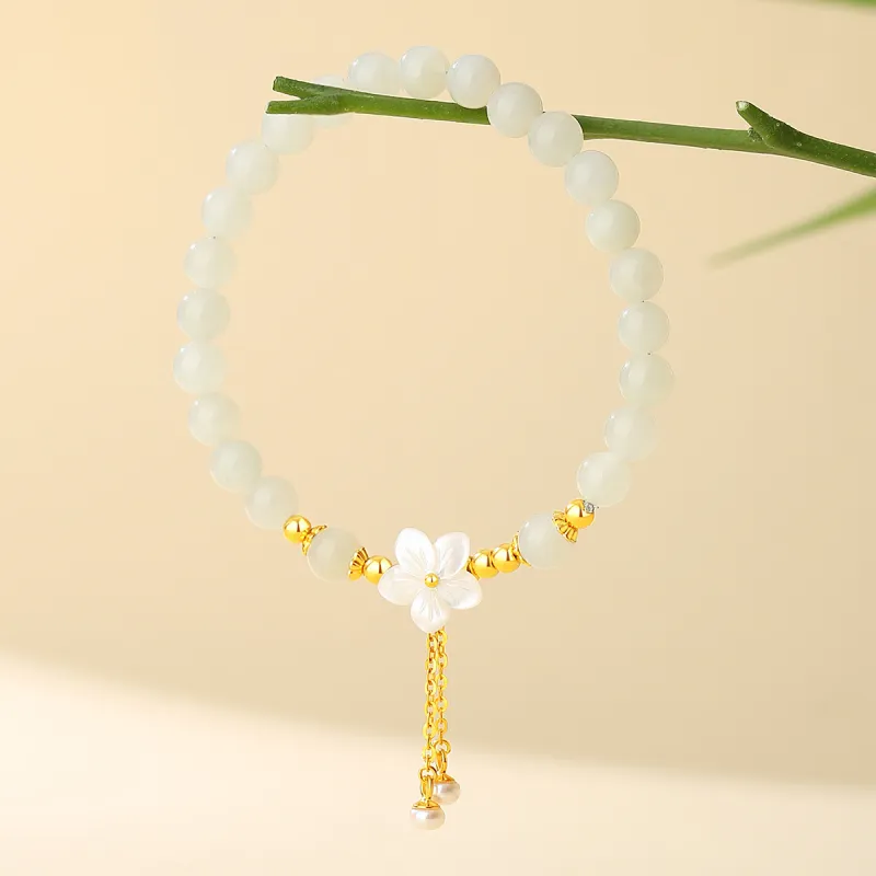 WINY Hetian Jade Bracelets White Jade/Pale Greenish White Jade Women's-2