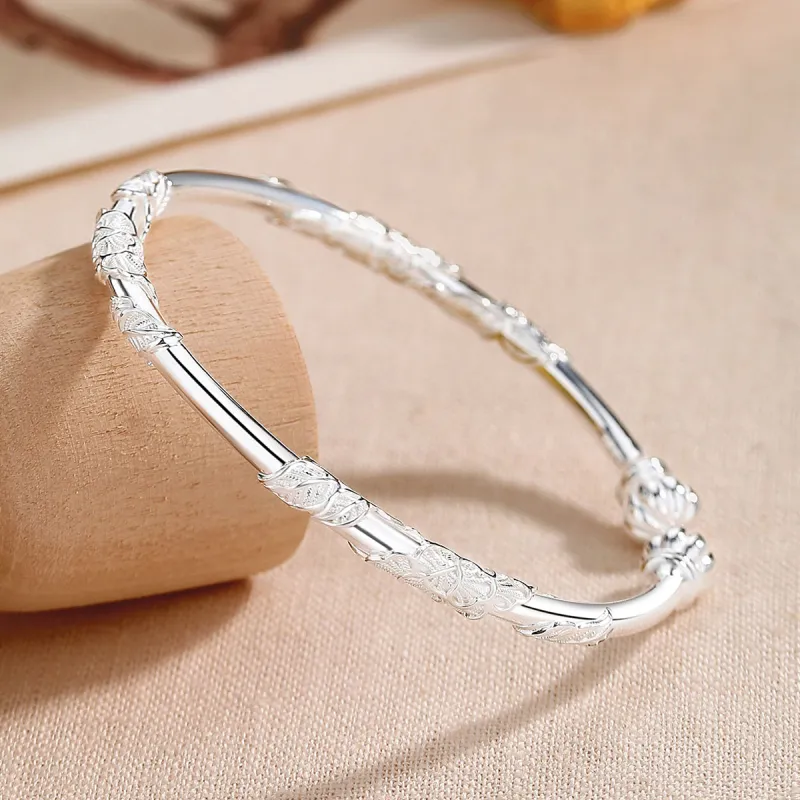 WINY S999 Fine Silver Sterling Silver Bracelets Women's Bestie/Couple Love Confession Birthday Anniversary Gift-2