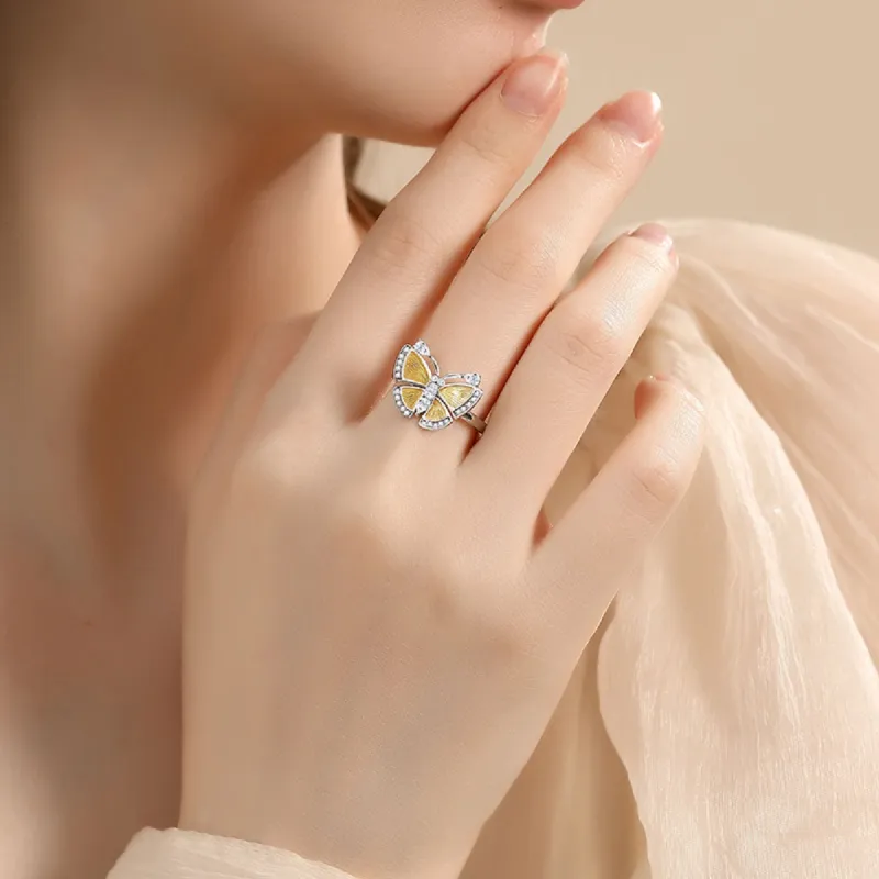WINY 925 Sterling Silver Rings Women's Silver Yellow Color Separation-2