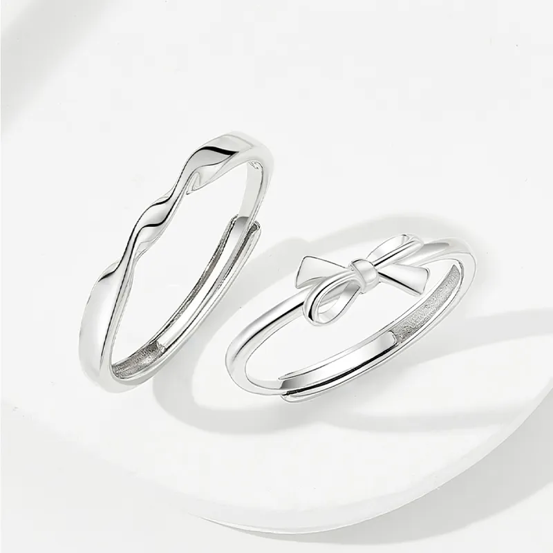 WINY 925 Sterling Silver Rings Unisex Silver-5