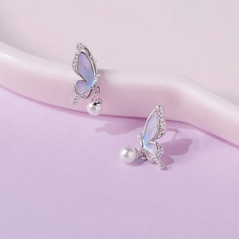 WINY 925 Silver, Synthetic Cubic Zirconia Stud Earrings Women's-2
