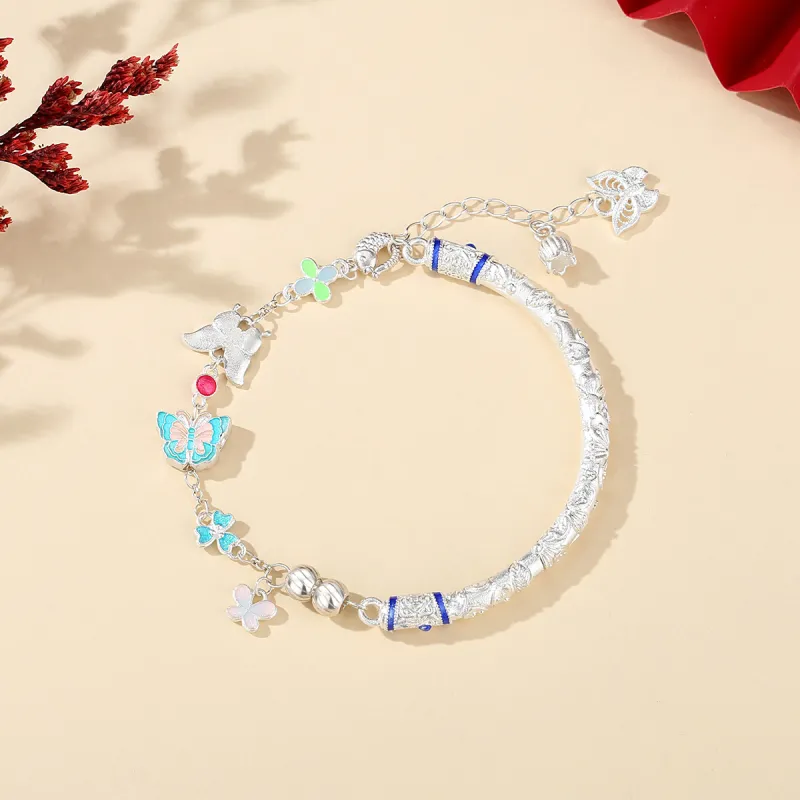 WINY 999 Fine Silver Sterling Silver Bracelets Women's-2