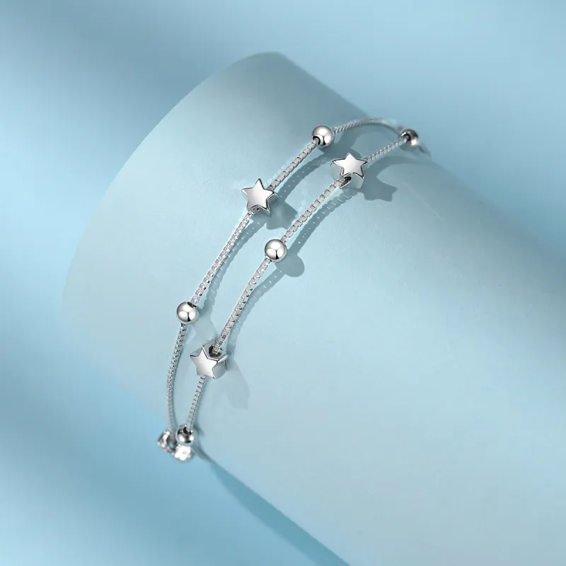 WINY 925 Sterling Silver Bracelets Women's Silver-4