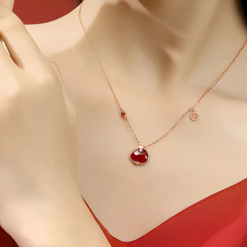 WINY Agate Jade Necklaces Women's-4