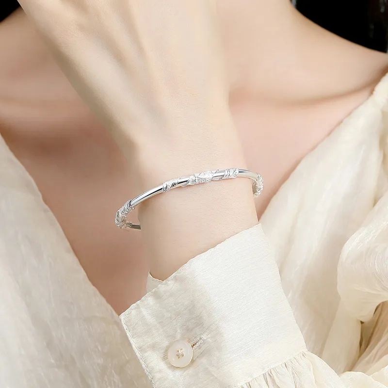 WINY S999 Fine Silver Sterling Silver Bracelets Women's Bestie/Couple Love Confession Birthday Anniversary Gift-4