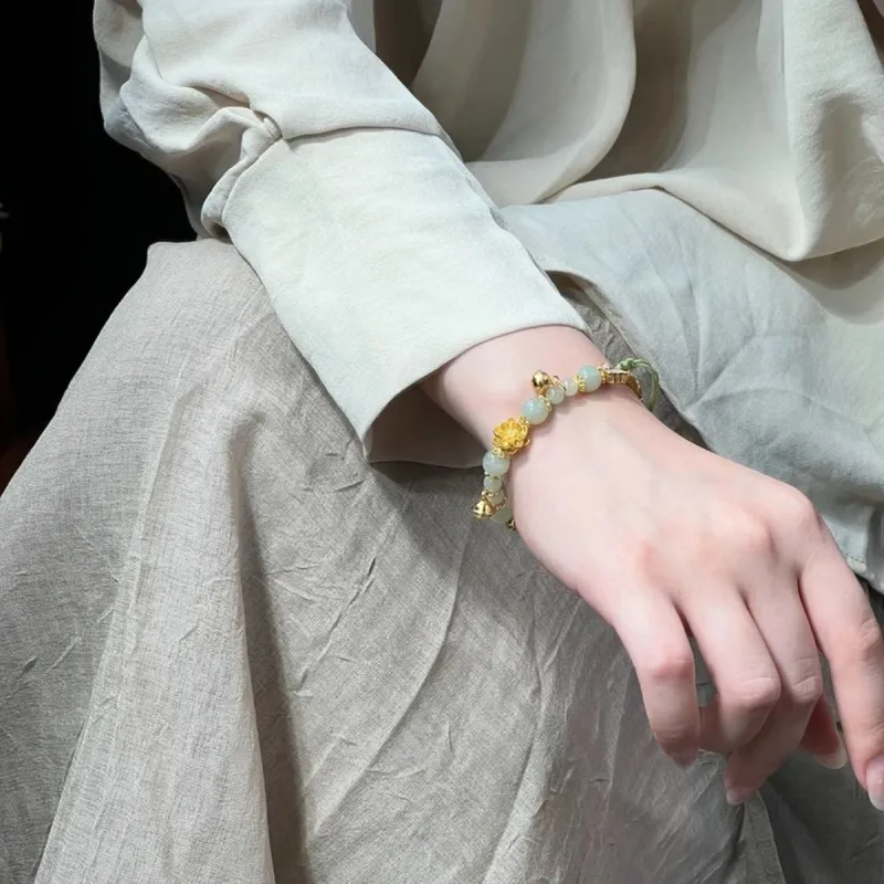 WINY Hetian Jade Bangles Pale Greenish White Jade Women's-2