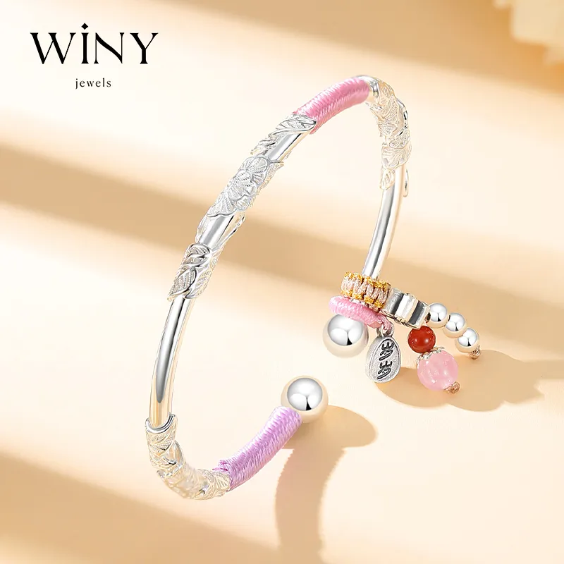 WINY 999 Fine Silver Bangles Women's-1